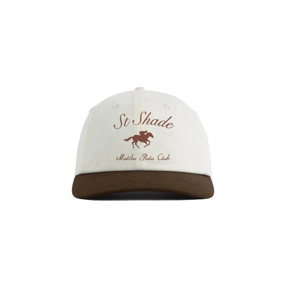 Cream and Brown Polo Club Hat